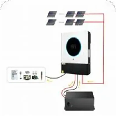 Off-grid solar panels connected in series and parallel